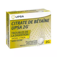 Citrate De Betaïne Upsa 2 G Comprimés Effervescents Sans Sucre Citron 2t/10 à Auterive